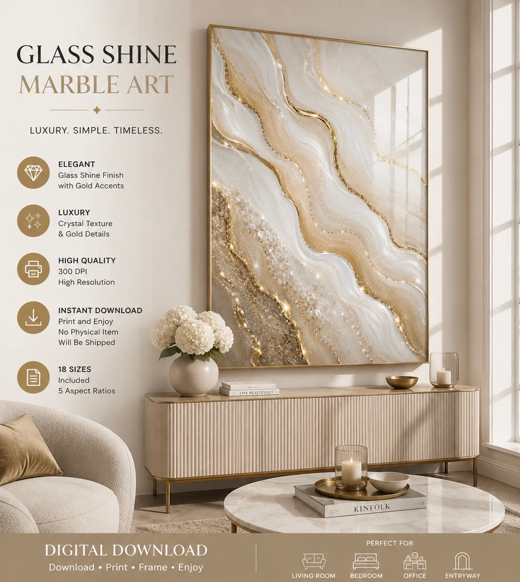 Oversized Glass Illusion Abstract Wall Art (Copy)