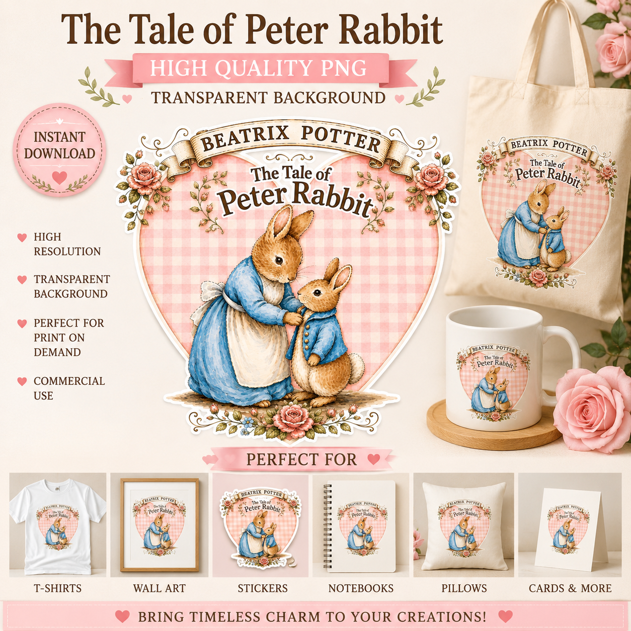 Beatrix Potter - Peter Rabbit High Quality PNG