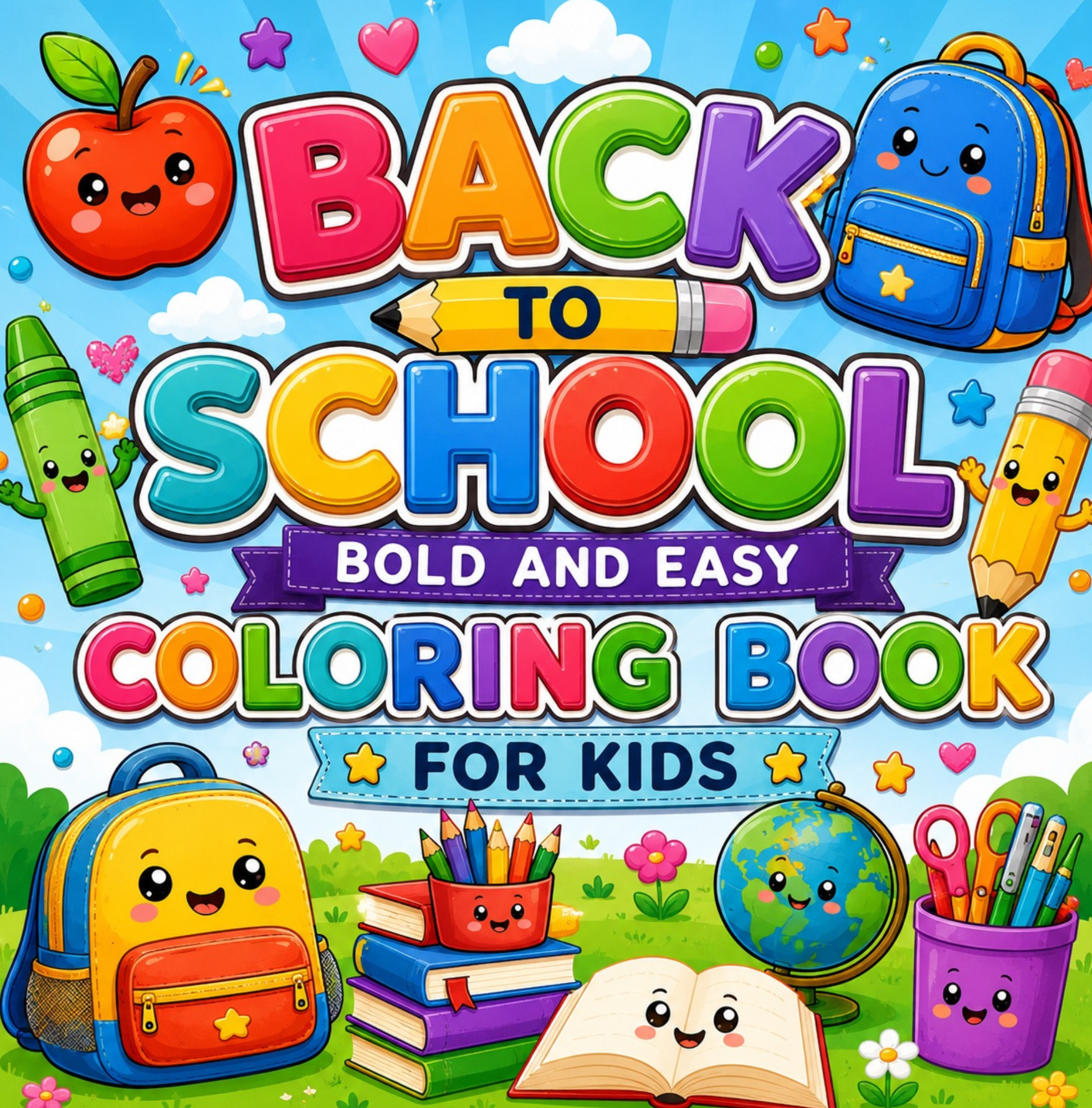Back To School Coloring Book For Kids