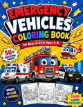 Emergency Vehicles Coloring Book (Digital Download)